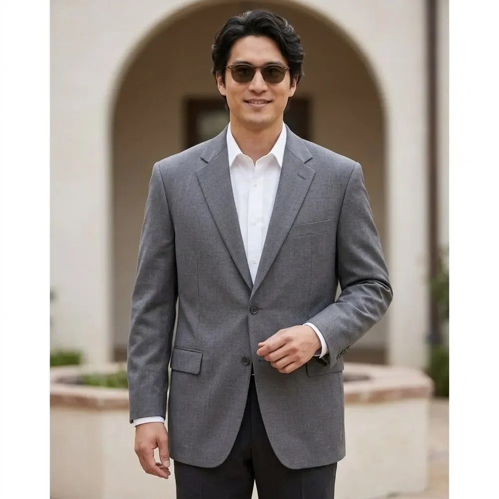 Walter Morton Clothes Made in USA Gray Lined Jacket Men Size 54